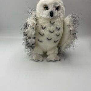 Plush Snowy Owl Toy - White and Gray